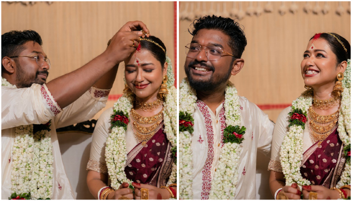 Remembering Sobhan's swastika while sitting at the wedding reception with actress Sohini!